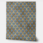 Papel Pintado Elegante patrón Art Decó de Oro Azul<br><div class="desc">El elegante tapiz Blue Gold Art Deco Vintage Pattern presenta un elegante diseño Art Déco de moda en azul y oro. Perfecto para la decoración casera,  la decoración de oficina,  la decoración de eventos y la decoración fiesta. Creado por Evco Studio www.zazzle.com/store/evcostudio</div>