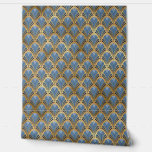 Papel Pintado Elegante patrón Art Decó de Oro Azul<br><div class="desc">El elegante tapiz Blue Gold Art Deco Vintage Pattern presenta un elegante diseño Art Déco de moda en azul y oro. Perfecto para la decoración casera,  la decoración de oficina,  la decoración de eventos y la decoración fiesta. Creado por Evco Studio www.zazzle.com/store/evcostudio</div>