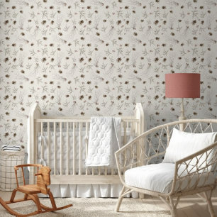Papel Pintado Elegante patrón de acuarela de bosque con Winterbe