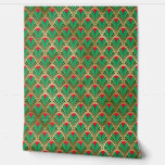 Papel Pintado Elegante Patrón de Vintage del Art Deco del Oro Ve<br><div class="desc">Elegante tapiz de estilo Art Deco del Patrón Vintage del Oro Verde Rojo con un elegante diseño Art Deco de moda en rojo,  verde y oro. Perfecto para la decoración casera,  la decoración de oficina,  la decoración de eventos y la decoración fiesta. Creado por Evco Studio www.zazzle.com/store/evcostudio</div>