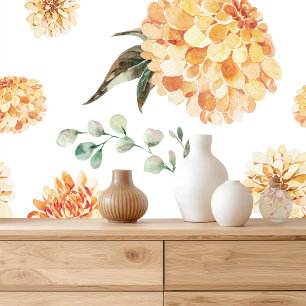 Papel Pintado Elegante patrón floral amarillo