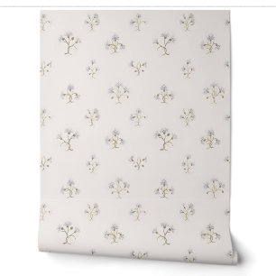Papel Pintado Elegante Patrón Floral Botánico Vintage Sutil