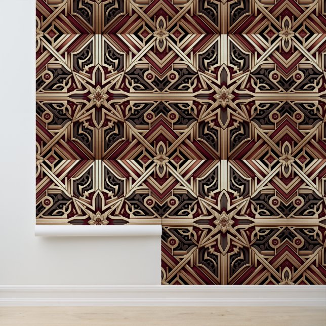 Papel Pintado Elegante patrón geométrico moderno de estrellas (Solicitud)