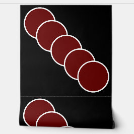 Papel Pintado Elegante patrón moderno de círculo rojo blanco neg