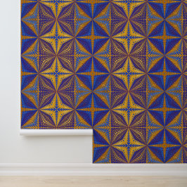 Papel Pintado Elegante Resumen Geométrico Moderno Púrpura Y Oro