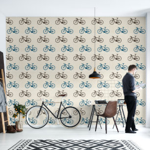 Papel Pintado Elegante Retro Elegante Bicicleta Guay de moda