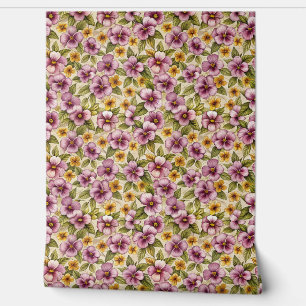 Papel Pintado Elegante rosa dorado pálido rosa violeta amarilla 