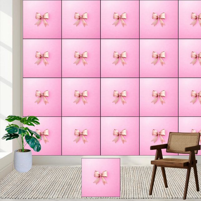 Papel Pintado Elegante Rosa satinado rosado Coquette Bow estétic (Subido por el creador)