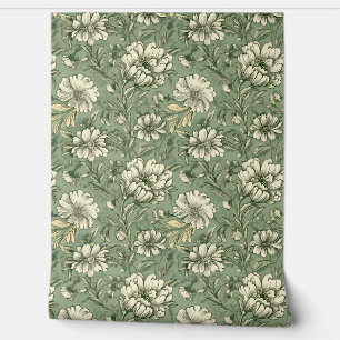 Papel Pintado Elegante Shabby elegante salvia flores blancas ver