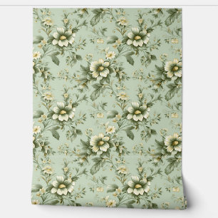 Papel Pintado Elegante Shabby elegante salvia flores blancas ver