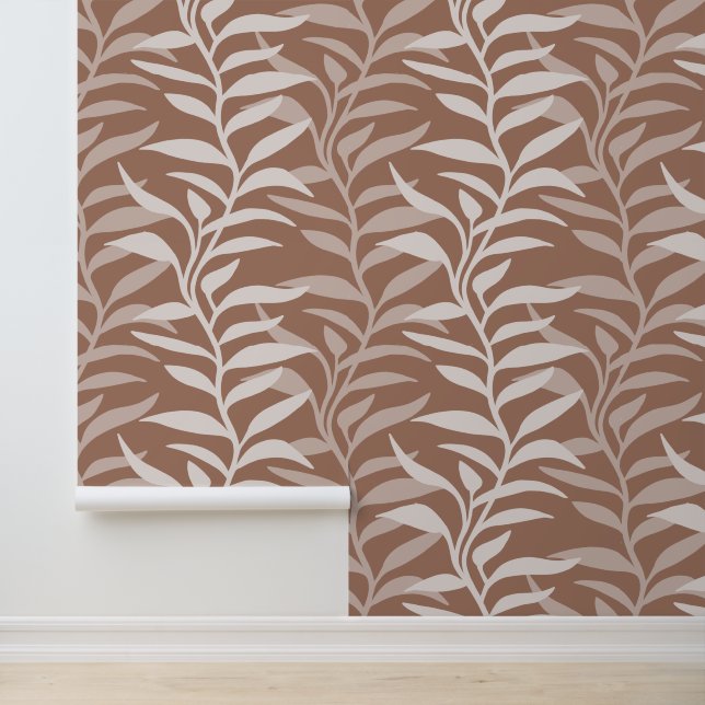 Papel Pintado Elegante silueta en la mousse de mocha blanca XL2  (Solicitud)