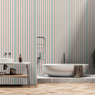 Papel Pintado Elegante Tiras De Pastel Suave Tiras De Salmón Ver