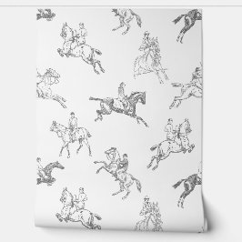 Papel Pintado Elegante vagabundeo blanco negro en bicicleta de c