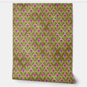Papel Pintado Elegante Verde Púrpura Dorado Art Déco Peel and St