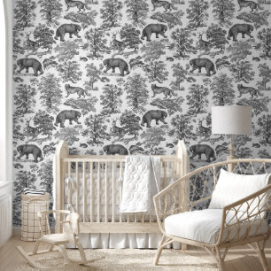 Papel Pintado Elegante y elegante juguete rústico de animales de