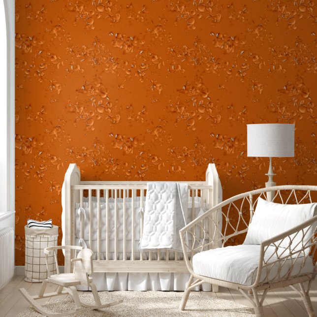 Papel Pintado Elegante y moderno Resumen Art Rusty Naranja Peach (Niños)