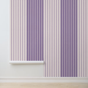 Papel Pintado Elegantes franjas en Rubor y Violeta