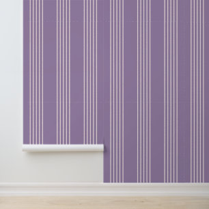 Papel Pintado Elegantes franjas en Rubor y Violeta