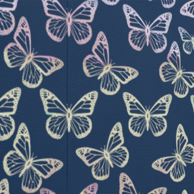 Papel Pintado Elegantes mariposas Girly Cute Bonito Naval Azul (Costura)