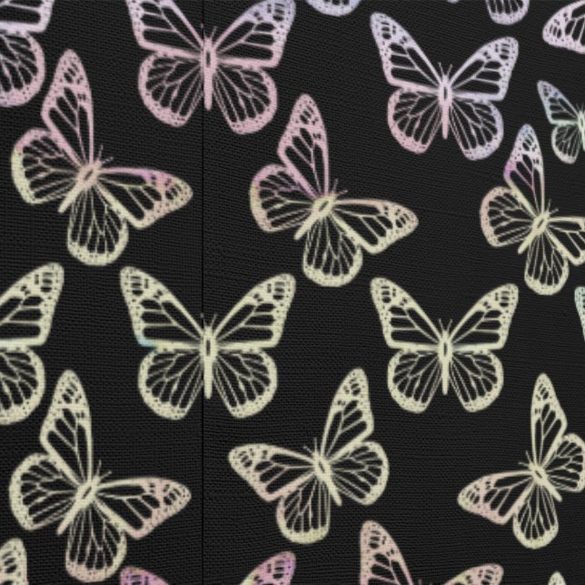 Papel Pintado Elegantes mariposas Girly Cute Bonito rosado y neg (Costura)