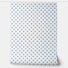 Papel Pintado Elegantes puntos de polka azul turbio