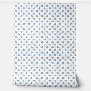 Papel Pintado Elegantes puntos de polka azul turbio