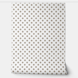 Papel Pintado Elegantes puntos de taupe polka