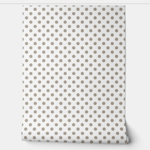 Papel Pintado Elegantes puntos de taupe polka