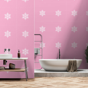 Papel Pintado Elegantes y bonitos copos de nieve nórdicos sobre 
