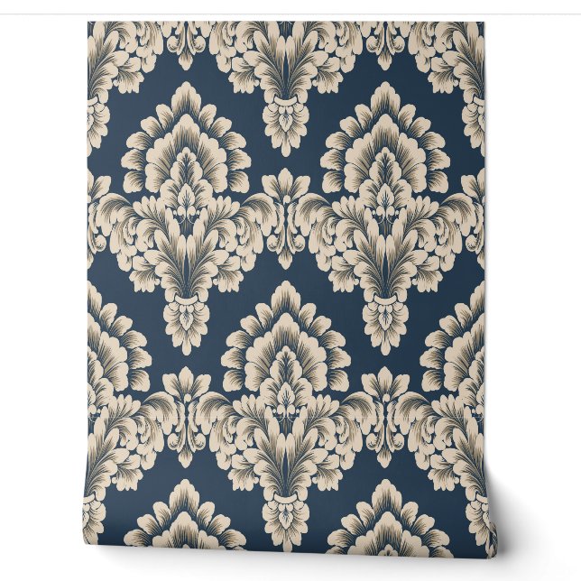 Papel Pintado elemento de patrón continuo de Damasco (Desenrollar)