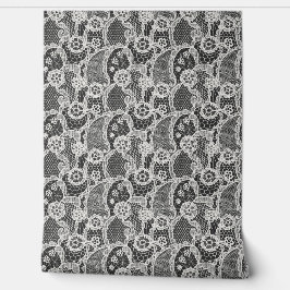 Papel Pintado Encaje de Danza de Nube en Negro