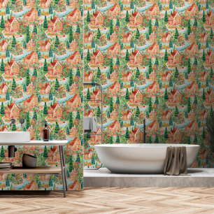 Papel Pintado Encantadora Cabaña de Campo