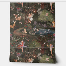 Papel Pintado Enchanted Forest Fairies & Woodland Animals