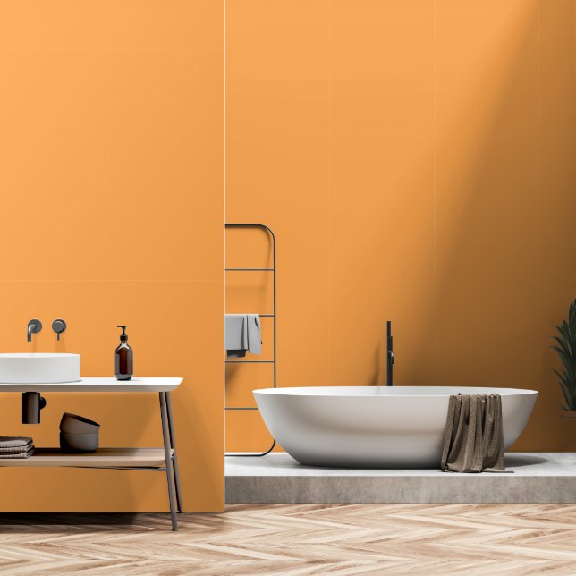 Papel Pintado Energía Naranja deslumbrante: fuerte y audaz (Baño)