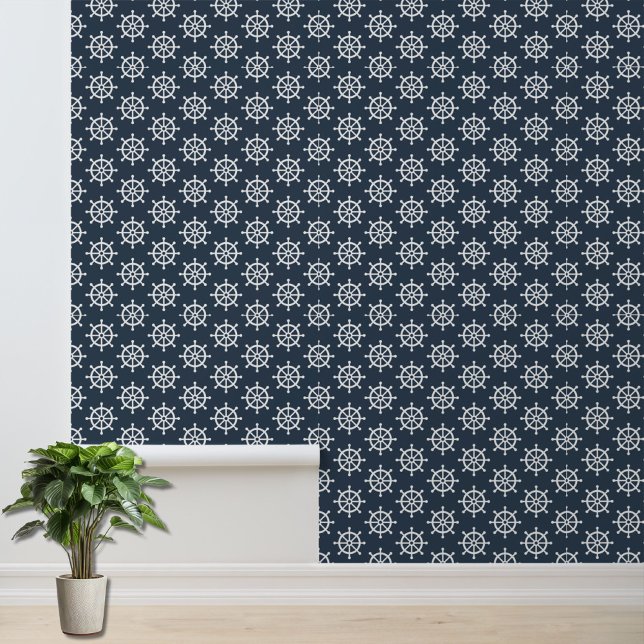 Papel Pintado Énfasis en el patrón de la rueda del barco blanco  (Subido por el creador)