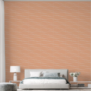 Papel Pintado Enlaces cardíacos, Gris claro sobre Naranja Rosa d