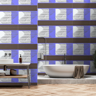 Papel Pintado Enlaces de onda azul + marrón