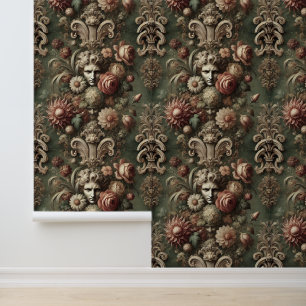 Papel Pintado Ennui Elegance - Patrón floral barroco gótico