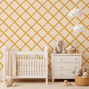 Papel Pintado Enrejado Amarillo