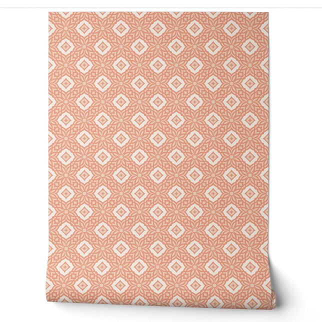 Papel Pintado Enrejado de melocotón (Desenrollar)