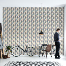 Papel Pintado Enrejado de rama de olivo Botánicos vintage