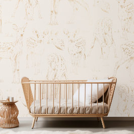 Papel Pintado Esbozo elegante de alba neutra