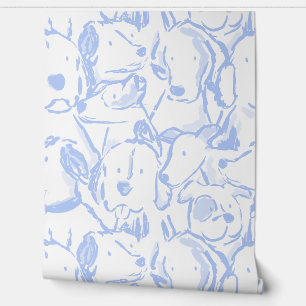 Papel Pintado Esbozos de perro desordenados - Esbozo animal - Az