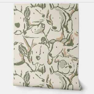Papel Pintado Esbozos de perro desordenados - Esbozo animal - ve
