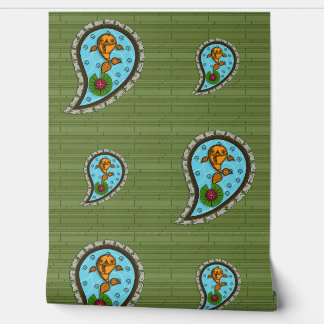 Papel Pintado Escala el pez dorado