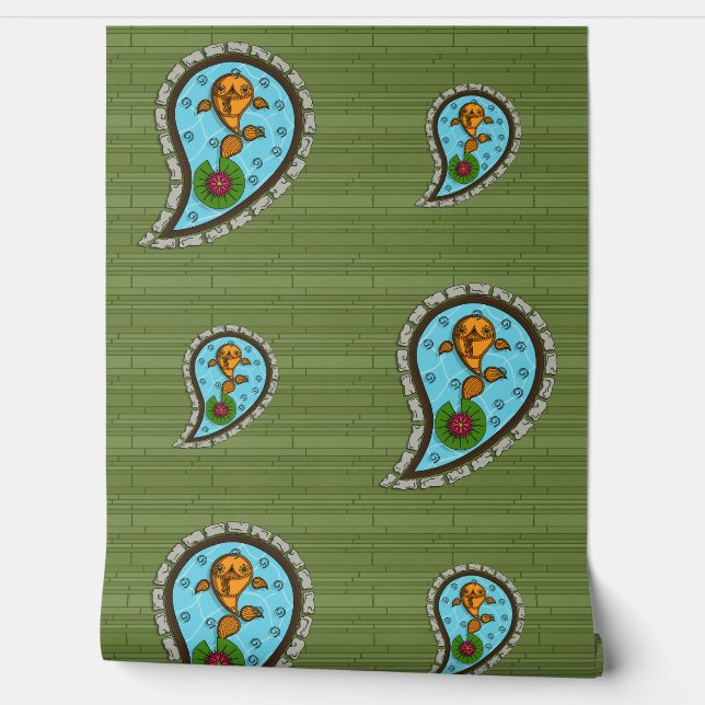 Papel Pintado Escala el pez dorado (Desenrollar)