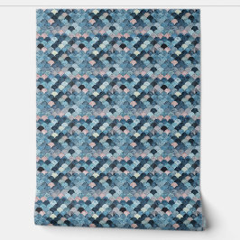 Papel Pintado Escala Oceánica Mini - Azul, Rosa, Gris - Costa
