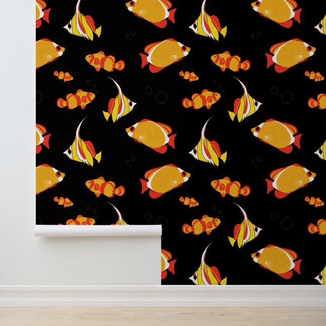 Papel Pintado Escuela de buceo Acuario de pesca (Solicitud)