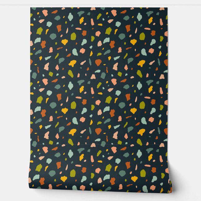 Papel Pintado Especkles texturizados de piedra Terrazzo - Armada (Desenrollar)