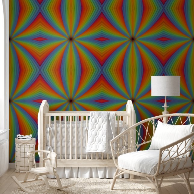 Papel Pintado Espectro en espiral – Espiral cromática radiante (Niños)